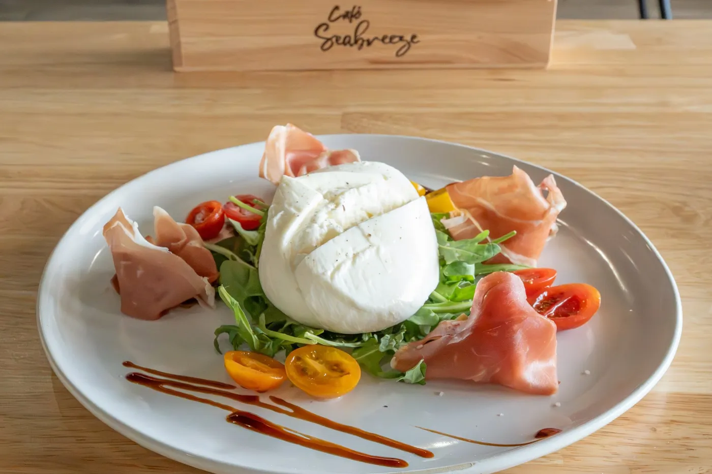 Burrata salad at Cafe Seabreeze