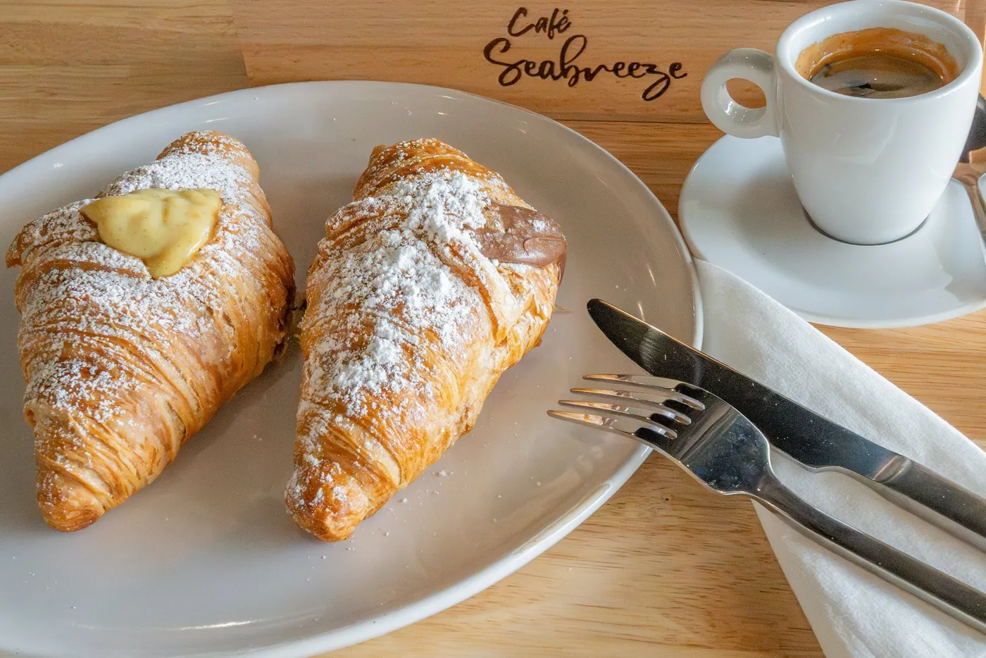 Croissants with coffee