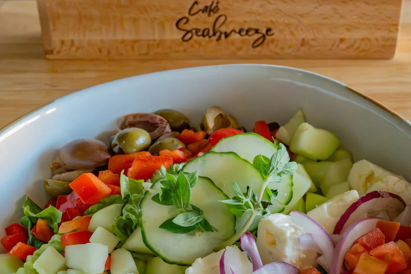 Greek salad at Cafe Seabreeze